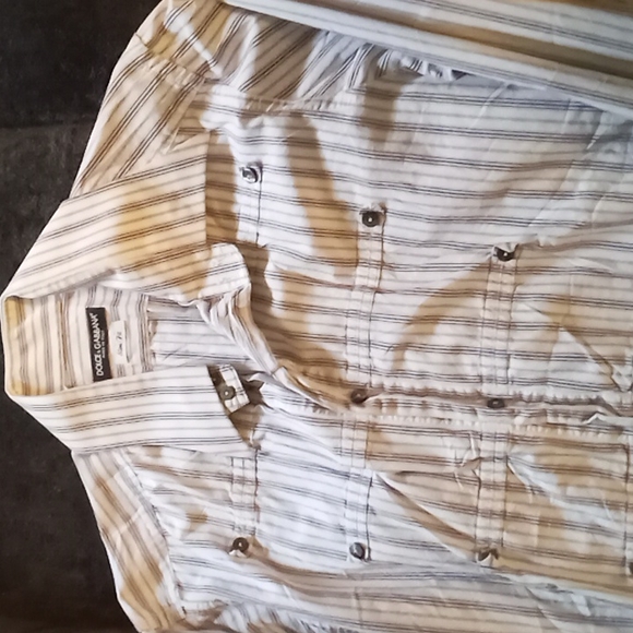 Dolce & Gabbana mens dress shirt chef style 16 1/2 -42 - Picture 2 of 3